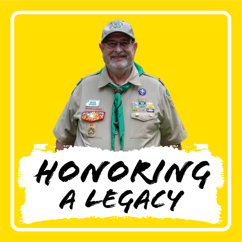 Picture of Chris Brenner with text 'Honoring a Legacy'